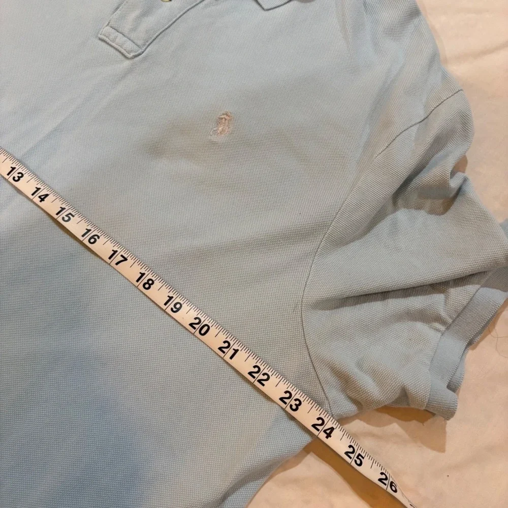 Polo Ralph Lauren Mens XL Classic Fit Light Blue Cotton Pique Polo Shirt RN41381